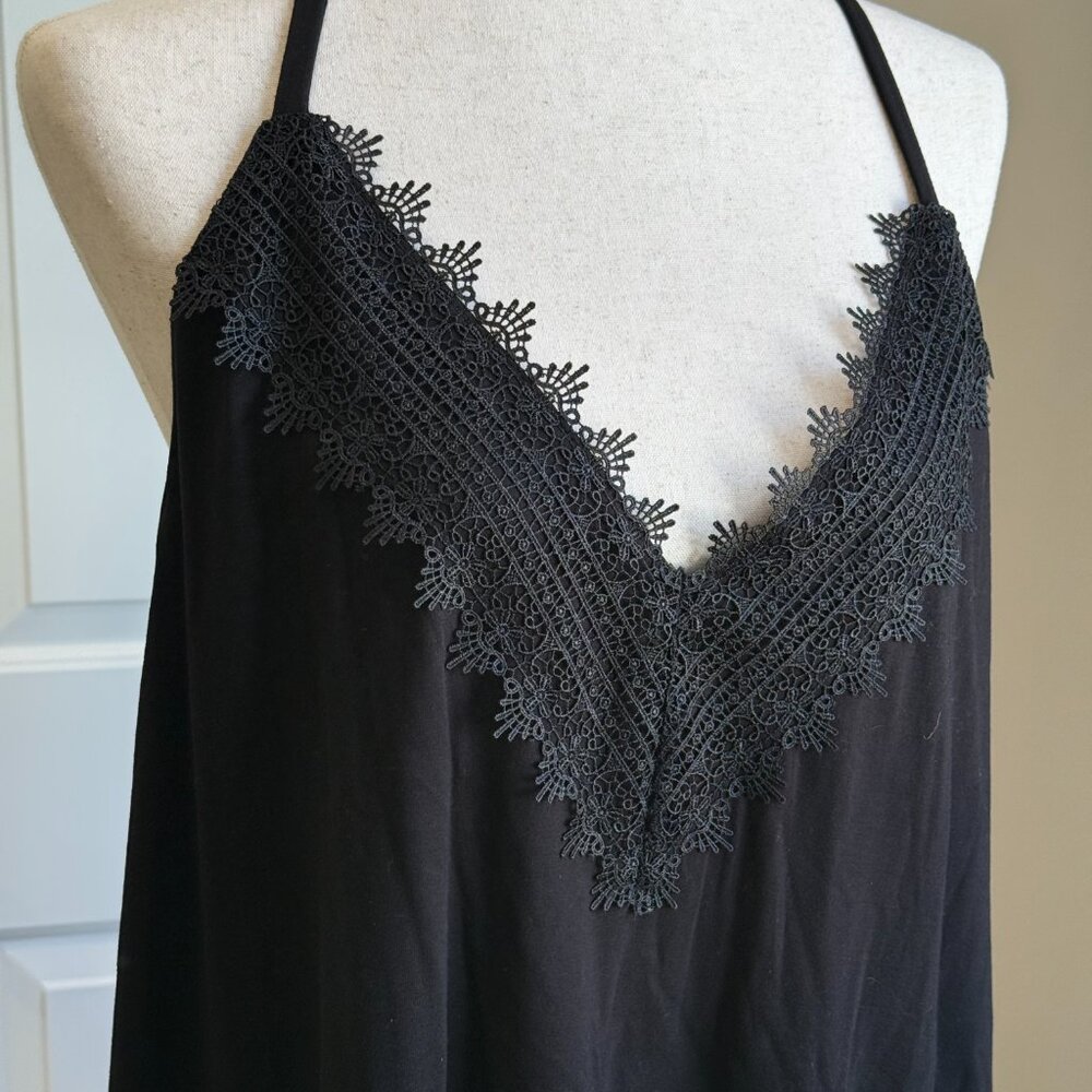 NWT nine britton black lace tank top size 2x - Picture 3 of 9